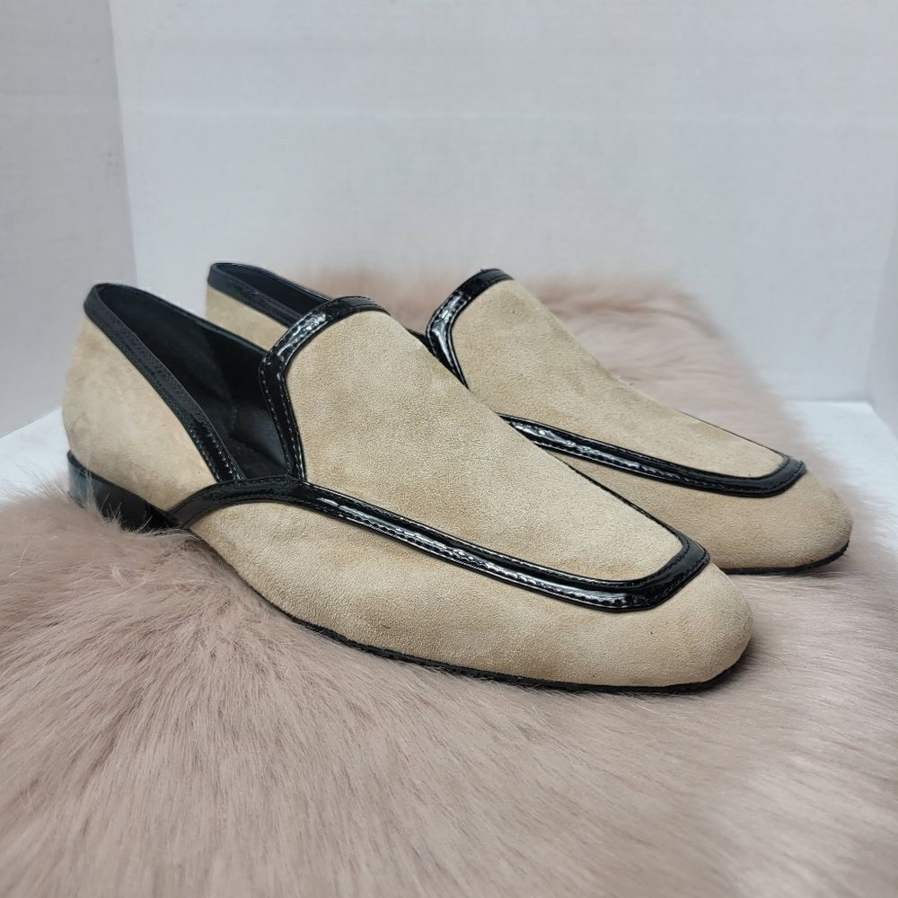 Donald Pliner Women's Rezza Smoking Slip-On Loafers Shoes Size 8.5